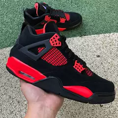 Putian Pure Original AJ4 Basketball Shoes Men's Air Cushion Women's Jordan 4 Grey Rabbit Thunder Lightning Couple Height Increasing Athletic Shoes