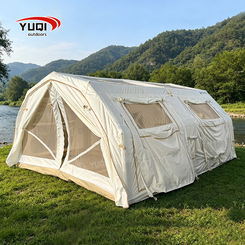 20 square meter outdoor camping quick-open inflatable tent, portable Oxford cloth inflatable tent for travel, camping tent for families