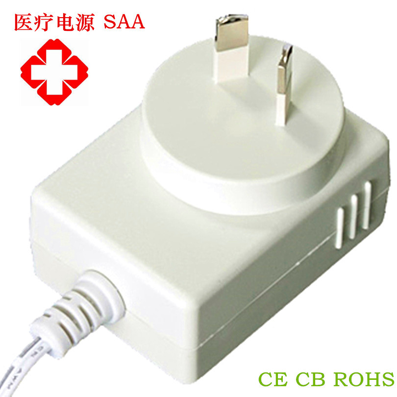 欧洲认证 12V 24V 15V 30V医疗电源适配器 IEC60601标准认证2MOPP