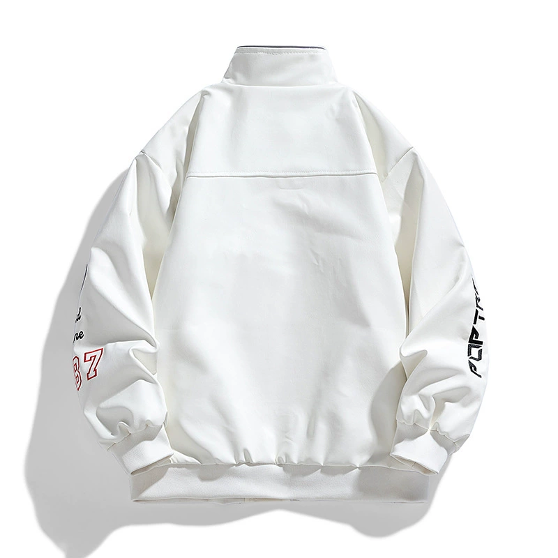 Тёплая куртка из экокожи с флисовой подкладкой, размеры M–3XL