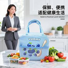 卡通防水保温袋 学生饭盒袋 手拎便当包大容量午餐包铝箔饭盒包