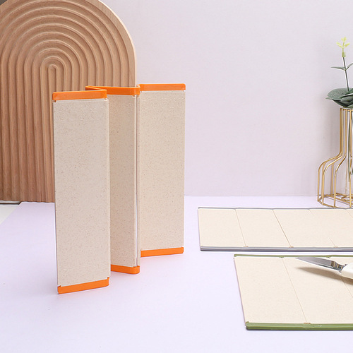 Creative portable folding cutting board wheat straw cutting board kitchen household fruit travel camping picnic cutting board