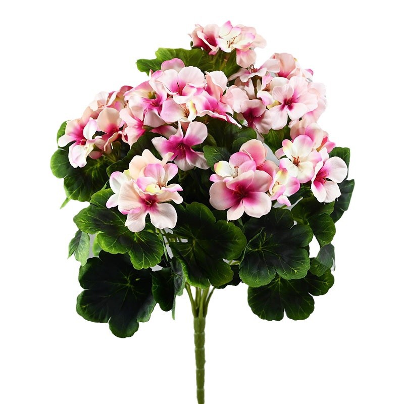 Flor al por mayor imitación colorida colcha 9 Begonia flor de seda decoración de la mesa de comedor hortenida flores falsas