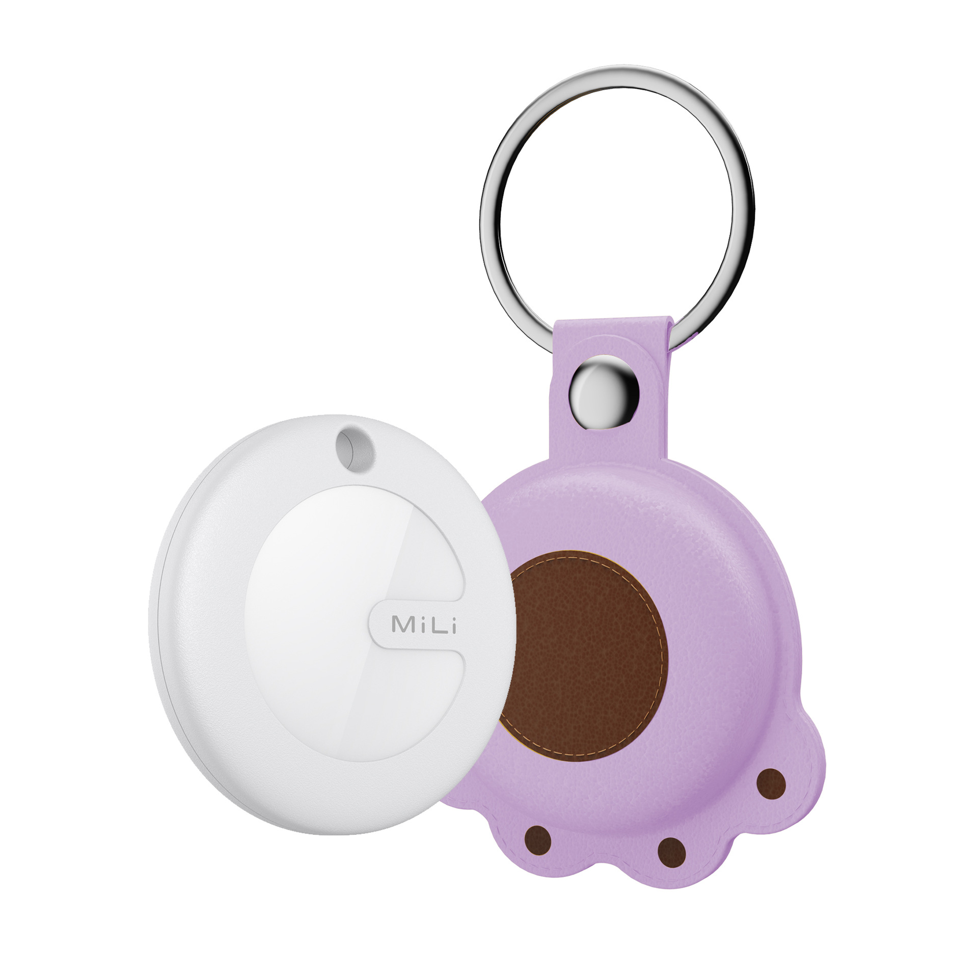 สีขาว + สีม่วง Dog Paw [Apple & Android International Version]