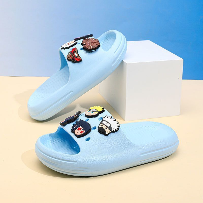 Children's Slippers Boys Soft Bottom New Home Non-Slip Naruto Cartoon Family Middle-Aged Kidsren Indoor Bathroom Autumn