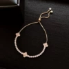 Golden white bracelet