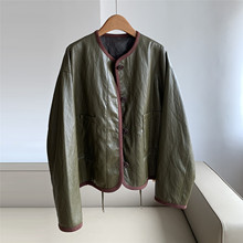 2025秋季新品PU皮衣 休闲款下摆克收腰外套女款上衣批发N5CW5807