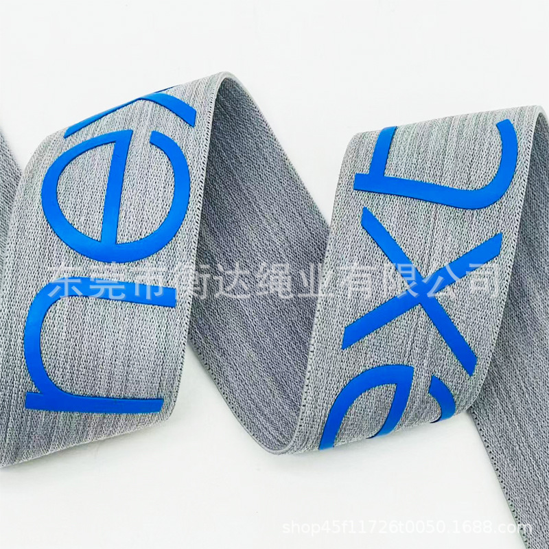 Personalizada antideslizante silicona goteo de impresión ciclismo banda elástica banda elástica de impresión de silicona de punto recto