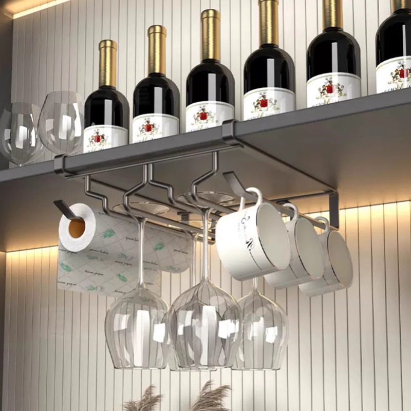 Red Wine Cup Rack Punch-free Inverted Hanger Goblet Hanger Cabinet Hanger Home Decoration Light Luxury High-end Storage