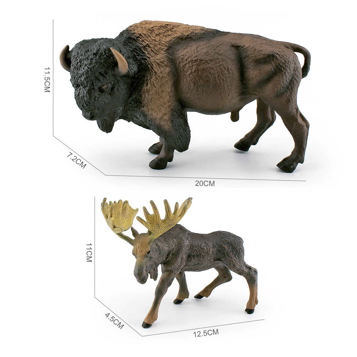 Simulación cognitiva infantil Americana corrida de toros Big Horn ciervos bosque animal modelo decoración hecha a mano decoración de escritorio Amazon