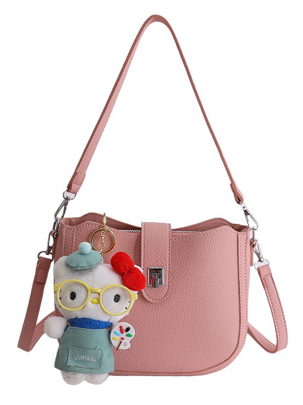 Lichi de alta sensación bolso de cubo de mano mujer 2026 venta caliente nueva moda lujosa versátil bolso de hombro image 6