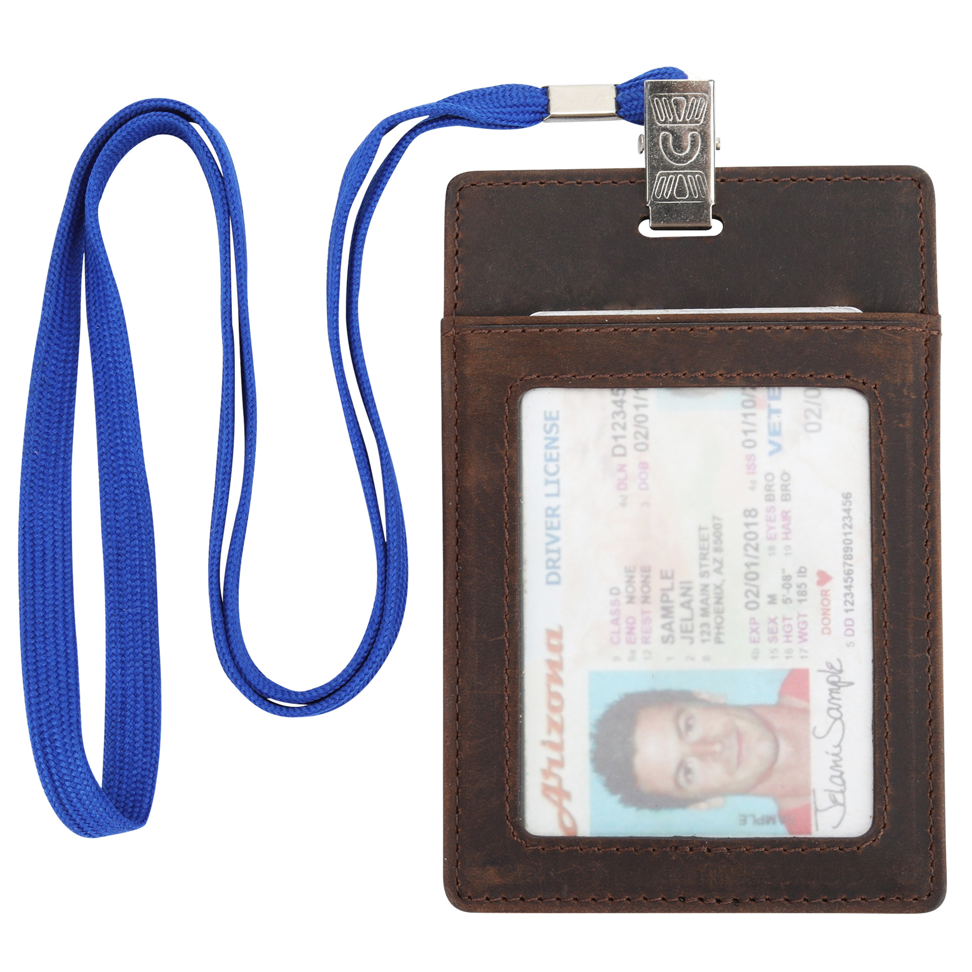 Amazon tarjeta multi-posición Zipper tarjeta de trabajo tarjeta de cuero estudiante cuerdas de cuero tarjeta de negocios bolsa de tarjetas