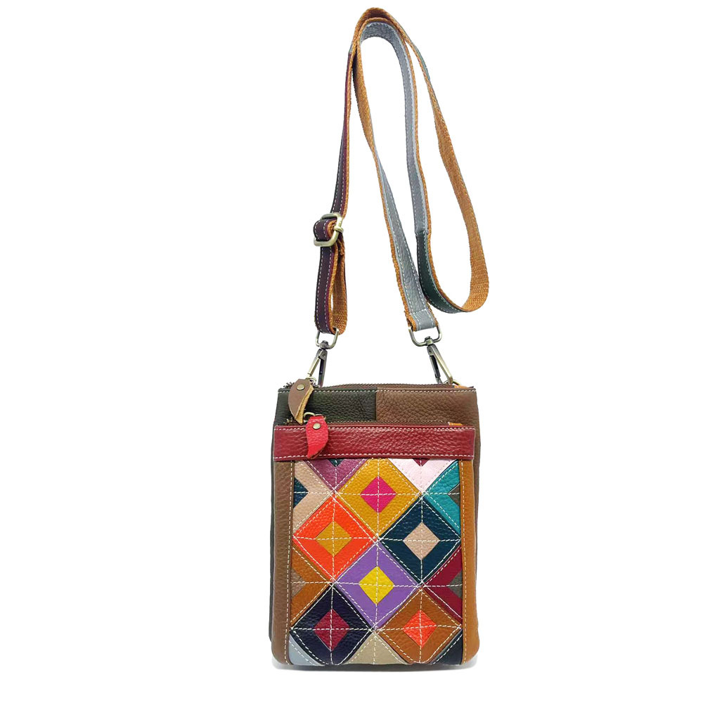 Handgenähte Handytasche Umhängetasche Für Damen_voghion.com