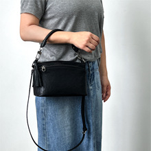 2025夏季多隔层饺子包大容量单肩斜挎包复古小众植鞣皮女包