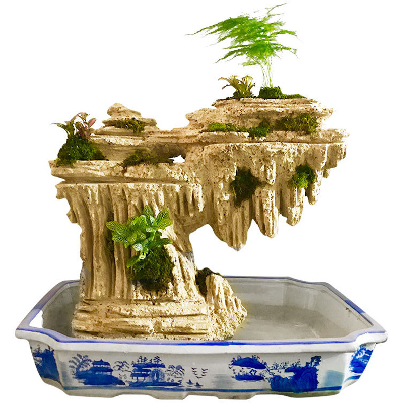 吸水石盆景上水石原石假山石头天然微景观造景奇石观赏石盆景