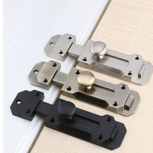 GJU8 door latch bolt door latch stick door surface mounted copper latch room door bedroom door hasp positioning pin