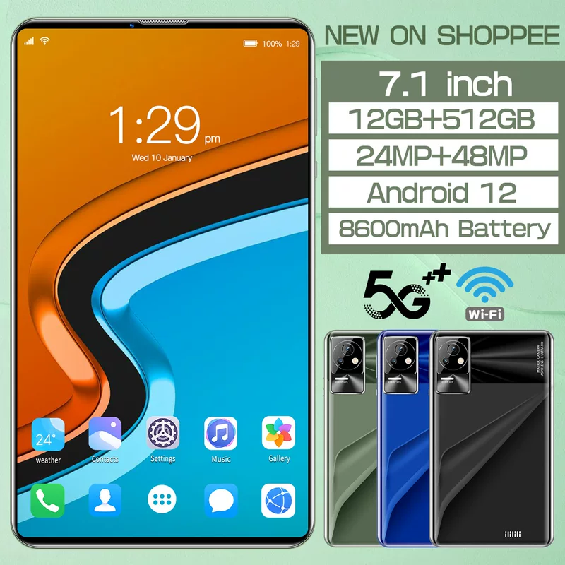 Планшет с четырехъядерным процессором, 7", 3G, Android