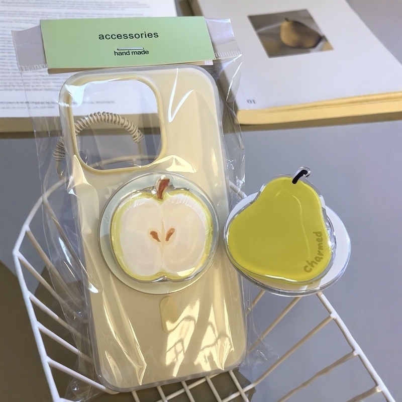 Suitable for Magsafe Super Magnetic Stand, Simple Green Apple Pear Mobile Phone Strong Adsorption Desktop Stand Suitable for Magsafe Super Magnetic Stand, Simple Green Apple Pear Mobile Phone Strong Adsorption Desktop Stand