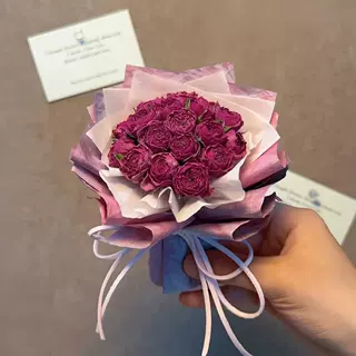 迷你干花束香薰出风口车载夹玫瑰花干花创意花装饰摆件永生成品花