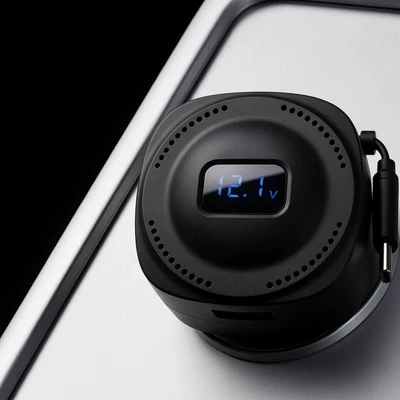 Avtomobil Bluetooth Şarj Cihazı, Siqaret Yandırıcı Fiş, Üçü-Birində Geri Çəkilən Kabel, Rəqəmsal Ekran