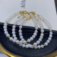 Природный пресноводный браслет Akoya Pearl примерно 5 мм однокруговой жемчужный браслет можно сложить 14K инъекции золота удлинитель