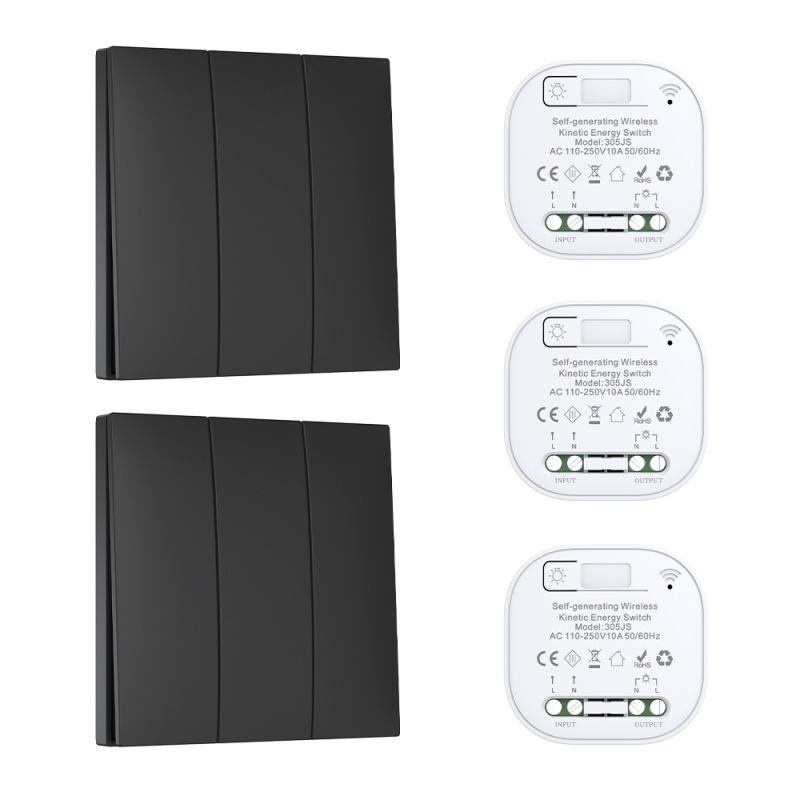 Qixin 自己発電ワイヤレスリモコンスイッチリモコンバッテリー不要配線不要家庭用壁防水自由に貼り付け可能|undefined