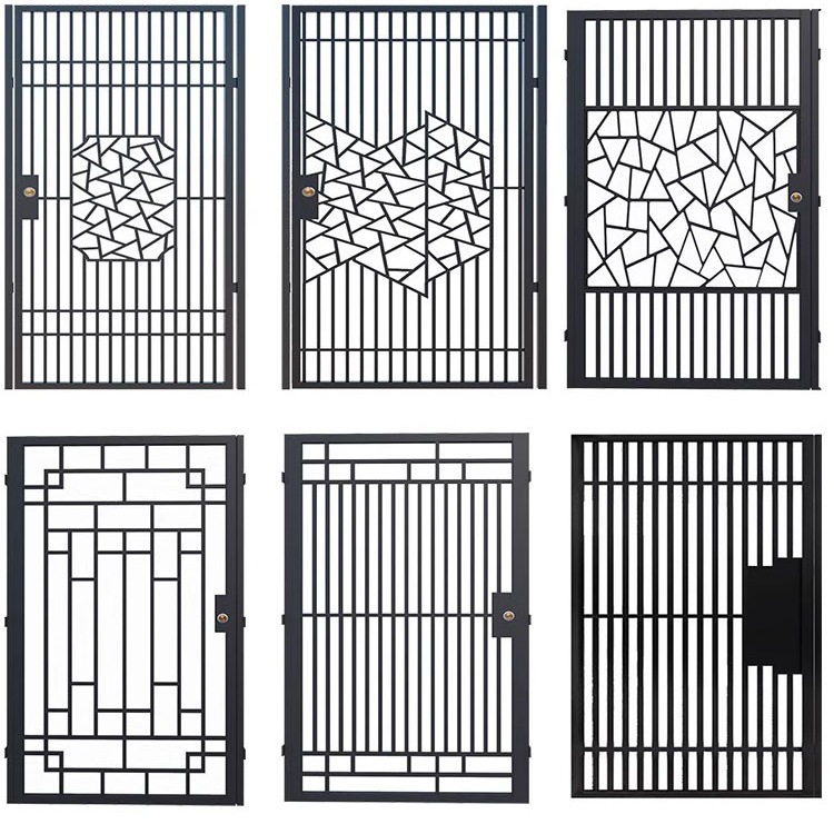 铝合金庭院花园门乡村双开门户外镀锌门户外别墅门铁艺不锈钢小门