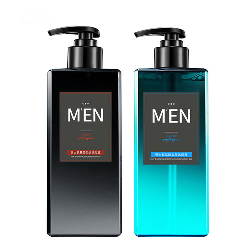 男士沐浴露洗发露香水持久留香清洁控油去油清爽氨基酸洗发水套装