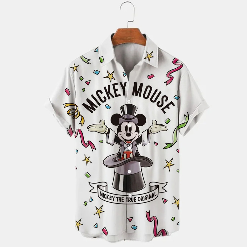 3D Printing Donald Duck Mickey Mouse Flower Temperament Men's Shirt Summer Street Fashion Retro Boutique Top CS45 3D Printing Donald Duck Mickey Mouse Flower Temperament Men's Shirt Summer Street Fashion Retro Boutique Top CS45