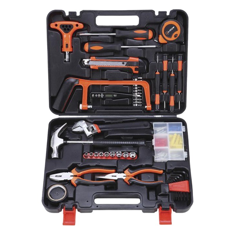 Multifuncional hogar herramientas de hardware traje electricista carpintería conjunto combinación mantenimiento caja herramientas portátil