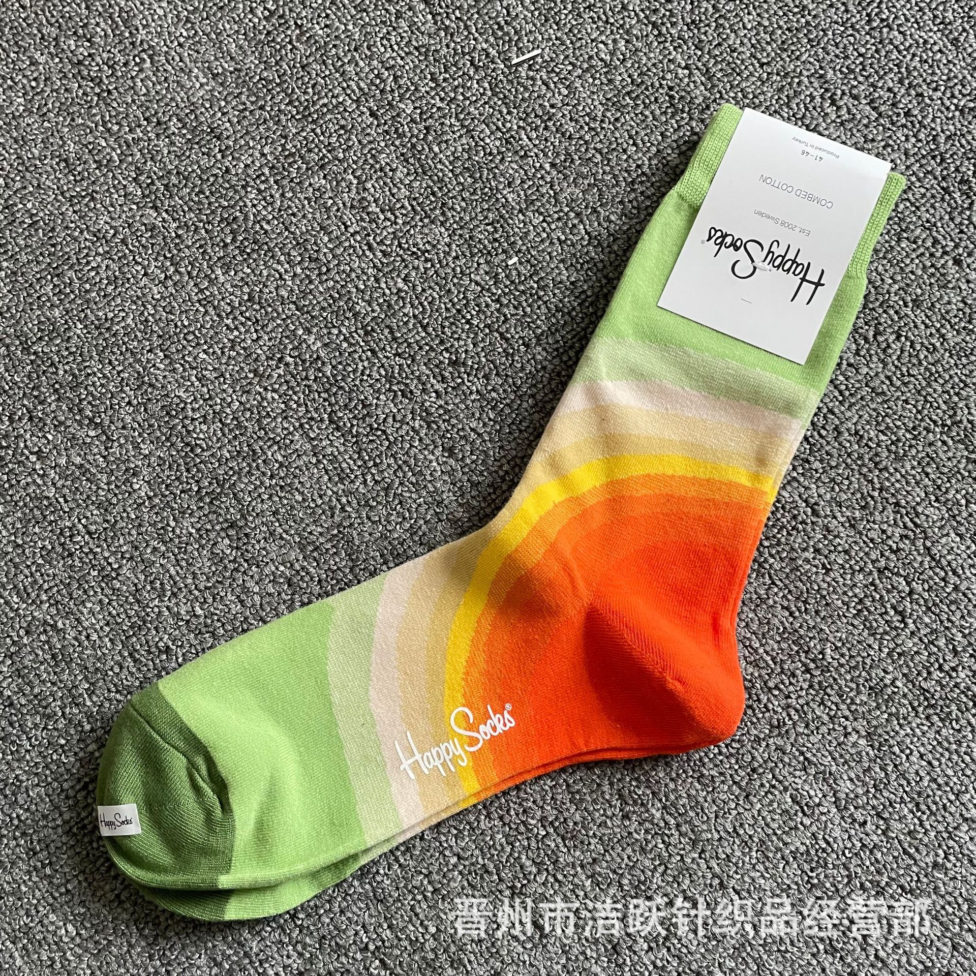 Happy socks新品高品质ハイレザー男性ソックススウェーデンコットンソックスファッションソックスカップルinsロング美脚ソックス