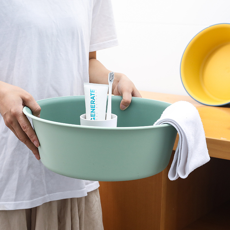 Two-color plastic washbasin for home use for laundry for students