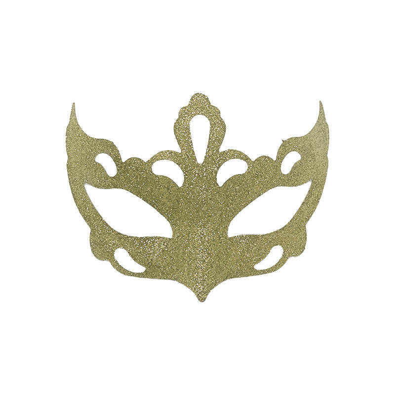 Halloween nueva máscara de mitad de cara polvo brillante corolla retrógrado máscara retrógrada misteriosa máscara de maquillaje de alto nivel máscara de baile