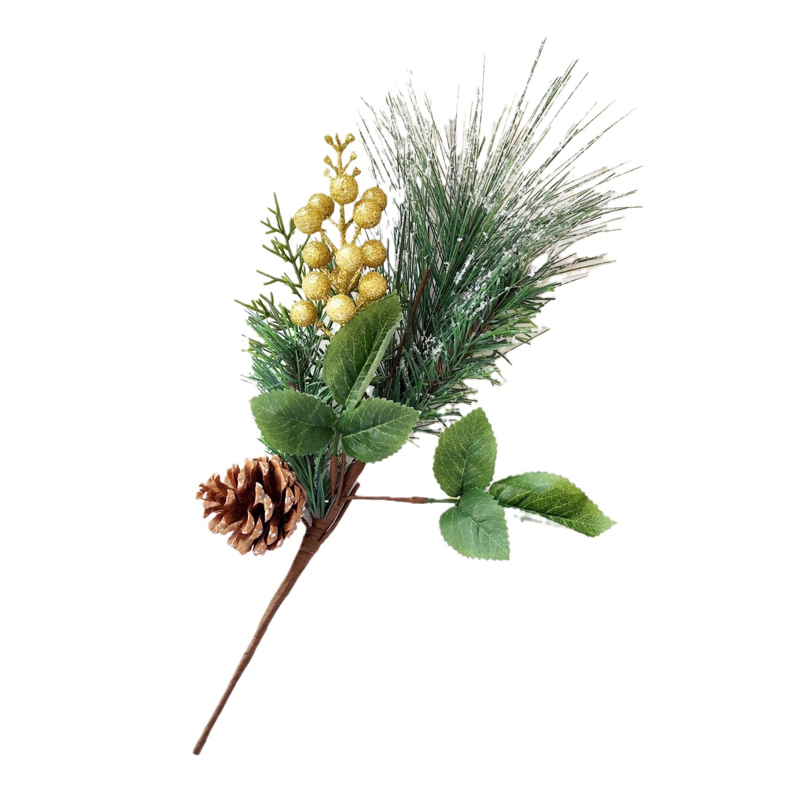 Simulación de ramas de pino decoración de navidad árbol de navidad accesorios hechos a mano decoración para el hogar accesorios de plantación ecológica transfronteriza