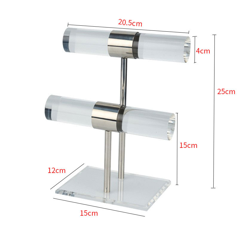 거울 실버 팔찌 스탠드 2겹