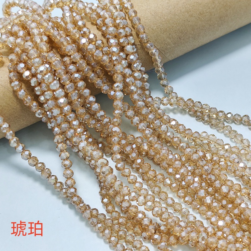 Cuentas planas transfronterizas Cuentas de vidrio Jingjing Cuentas sueltas de bricolaje hechas a mano Accesorios de ropa Cadena de teléfonos móviles Accesorios de joyería al por mayor