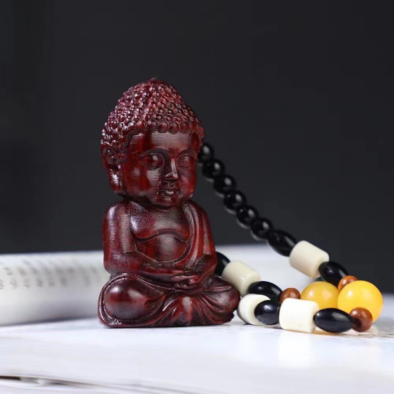 小葉の紫檀の木の彫刻の取っ手の件は金を招きます。|undefined
