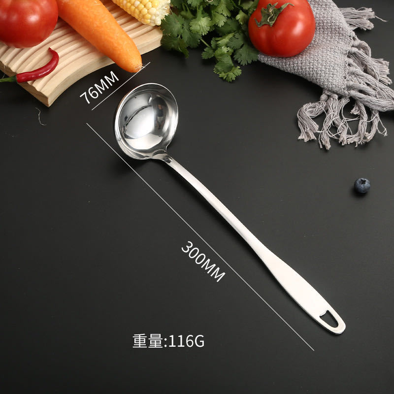 Acero inoxidable cocina doméstica de mango largo olla de cocina de acero inoxidable gran cola plana serie de olla de cocina