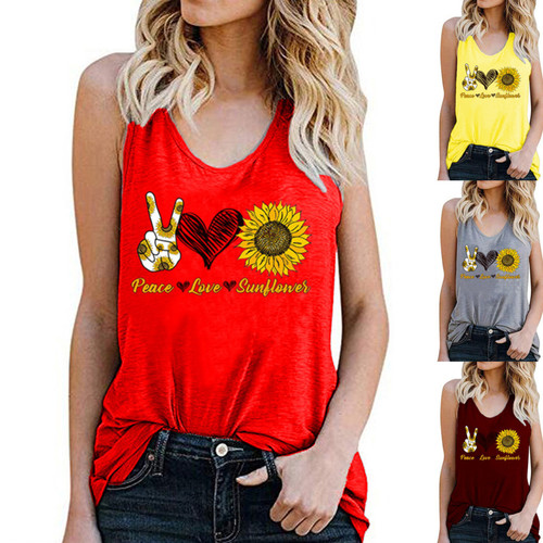  Cross-border Women's Clothing AliExpress eBay Summer New Arrival Gobang Print Tank Top  TEMUTEMU