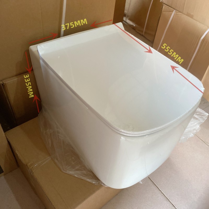 Factory Direct Supply of New Wall-Mounted Toilets Wholesale, In-Wall Water Tank Hanging Toilet for Home and Hotel, Swirl Flush Wall Drain Toilet