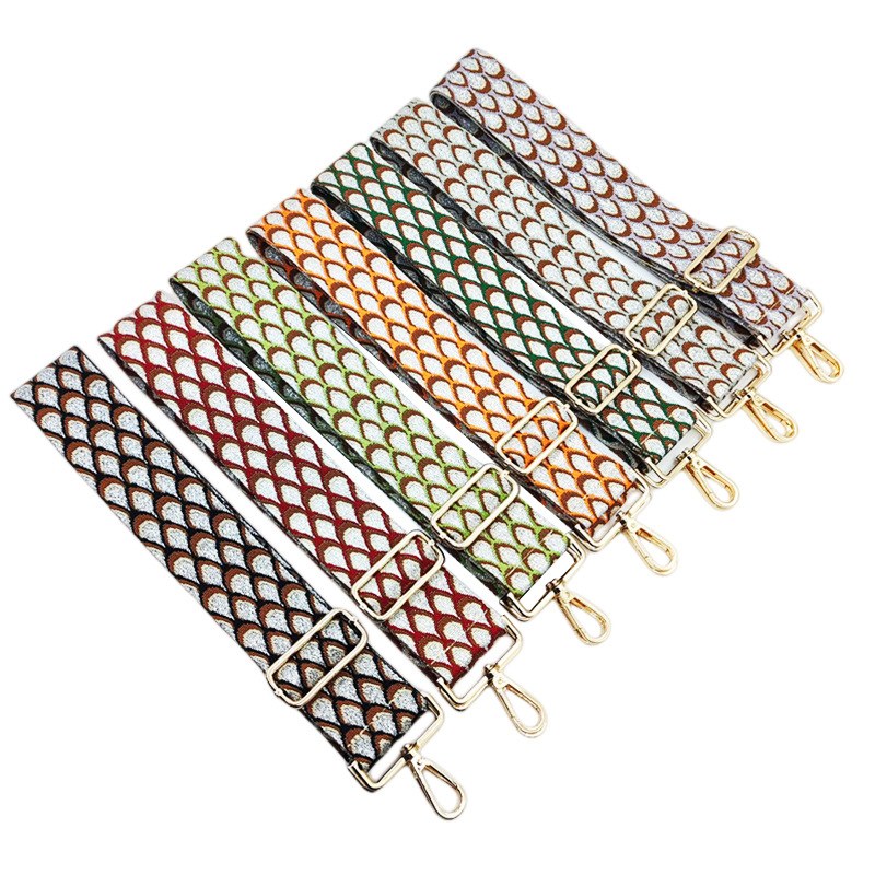 Polyester Color Block Bag Strap display picture 1