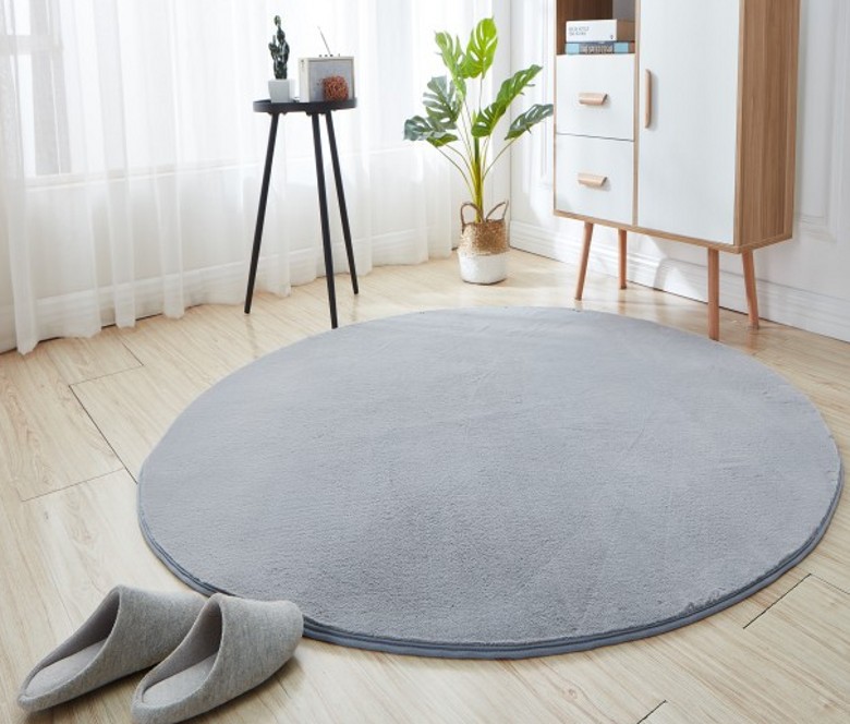 Imitation Rabbit Fur Super Soft Round Carpet Living Room Coffee Table Bedroom Bedside Hanging Basket Computer Chair Mat Girl Popular Carpet