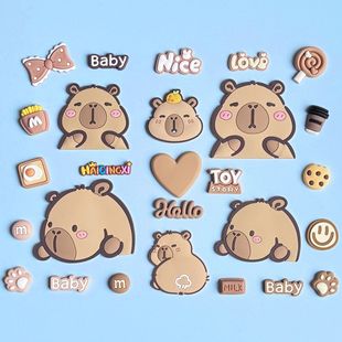 PVC soft glue decoration handmade DIY accessories capybara kappibala mobile phone ipad shell patch refrigerator sticker