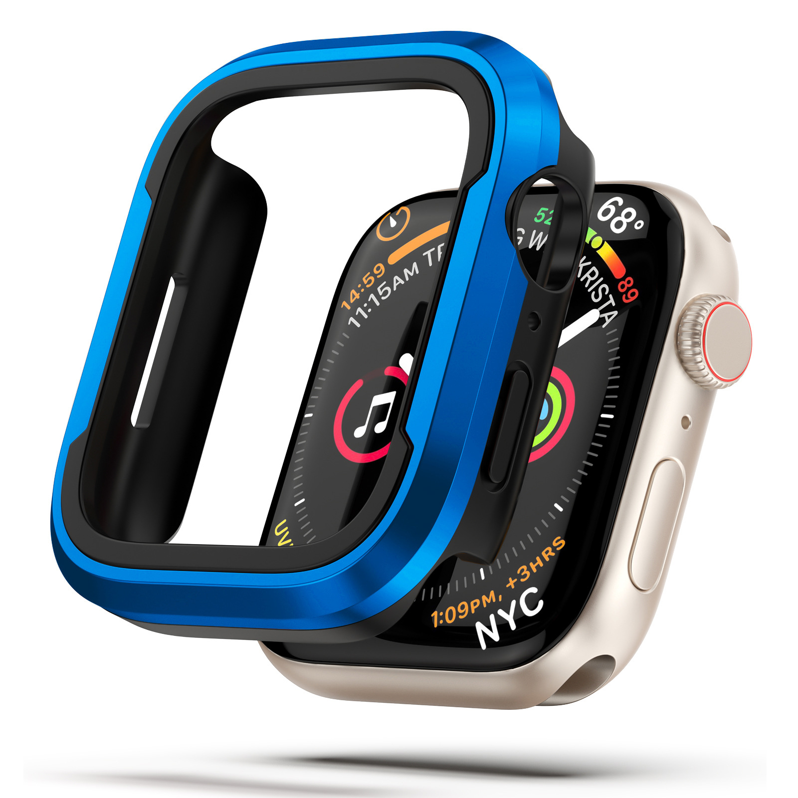 适用iwatch6/5/4/SE代苹果手表壳Apple Watch7保护表壳金属保护套