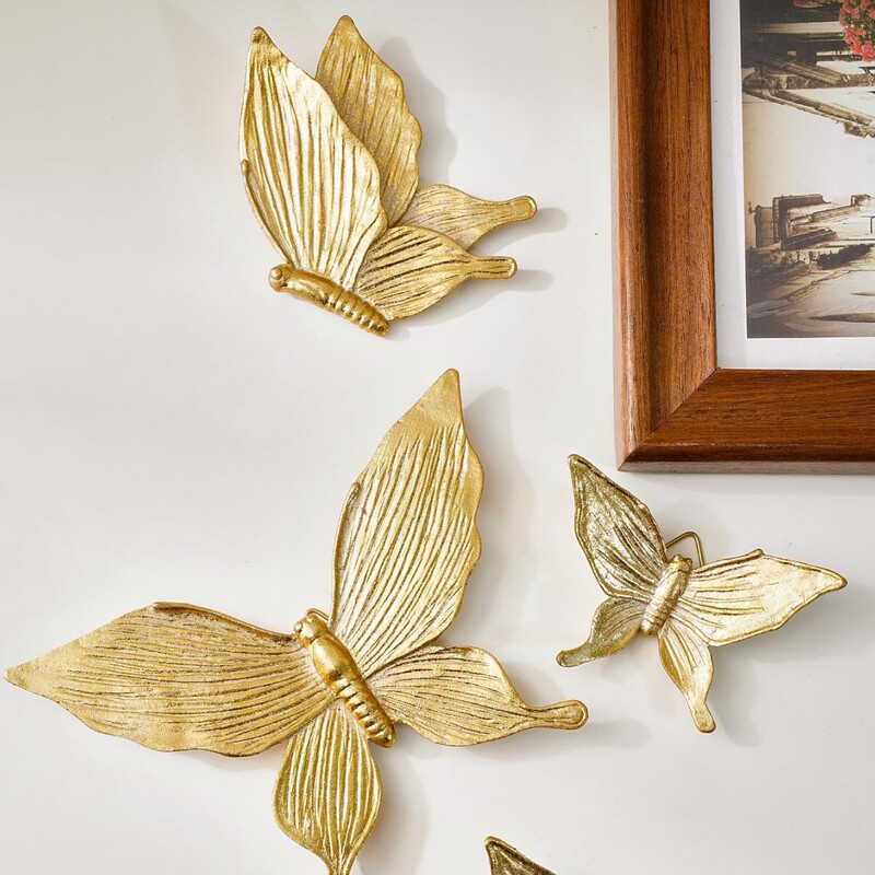 Foreign Trade Hot-Selling High-End Accessible Luxury Wall Hangings Resin Gold-Sweeping Butterfly Crafts Handmade Jewelry Accessories Combination Pack Foreign Trade Hot-Selling High-End Accessible Luxury Wall Hangings Resin Gold-Sweeping Butterfly Crafts Handmade Jewelry Accessories Combination Pack