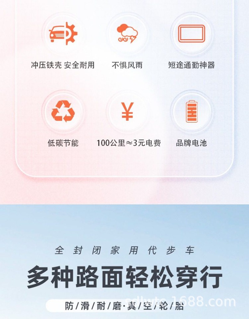 Seagull-Style Electric Four-Wheel Vehicle, Household Fuel-Electric Hybrid Car for Women, Fully Enclosed Lithium Battery Electric Vehicle