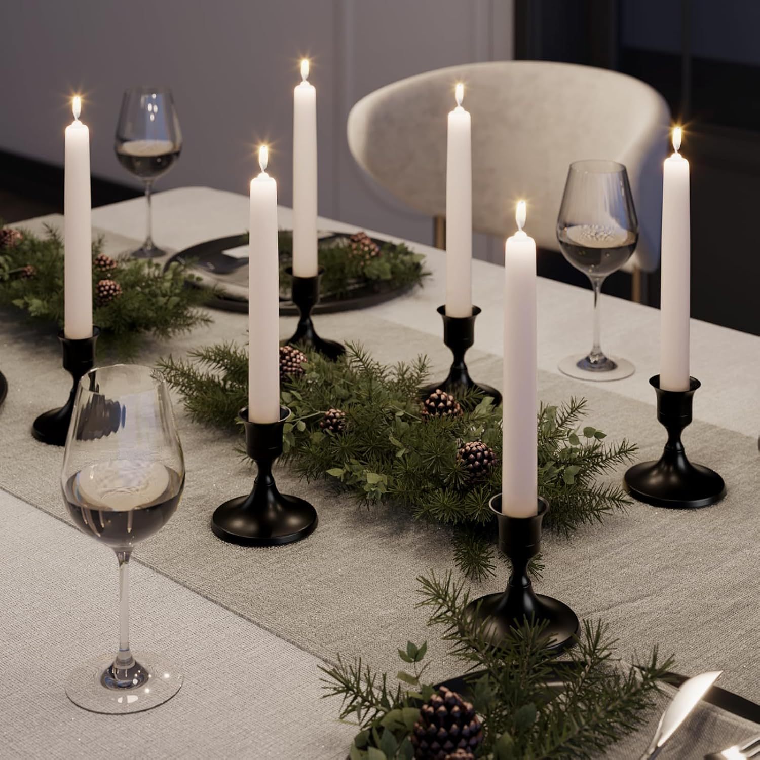 Transfronterizo Amazon Black Candelabro para la decoración de la repisa de la mesa de Navidad de acción de gracias festiva o hogar