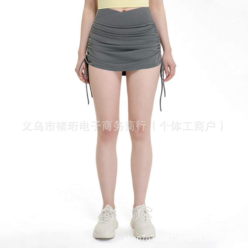 LUと同じスタイルの女性用ヨガドローストリングショーツ|undefined