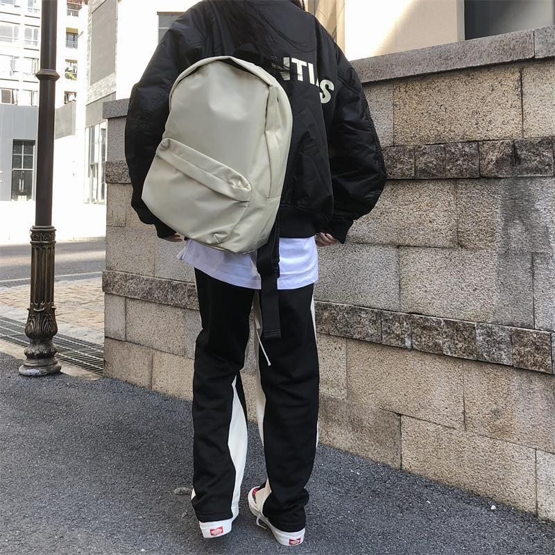 White bar striped original straight-leg loose high street couple trousers design sense color-blocked sweatpants men's and women's slacks_voghion.com