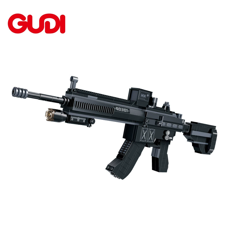 古迪 Rifle, сборочная модель для мальчиков, конструктор, игрушечный пистолет, полиция